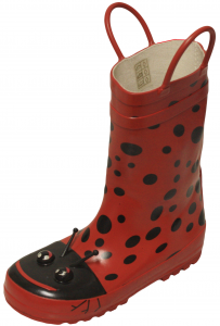 KIDS LADY BUG RAINBOOTS  (RED)
